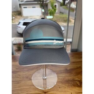 Srixon Mens Gray Perforated 7-Panel Golf Hat Snapback Sunset Graphic Cap